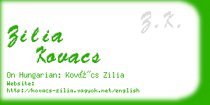 zilia kovacs business card